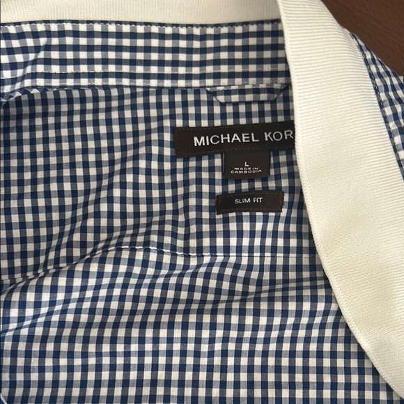 Men's Black and White Checkered Shirt - Picture 2 of 2